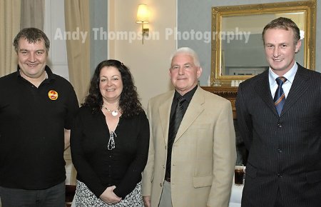 From L-R: John McRuvie, Janey Godley, David Birse and Michael O