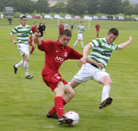 Michael Paton against Celtic.